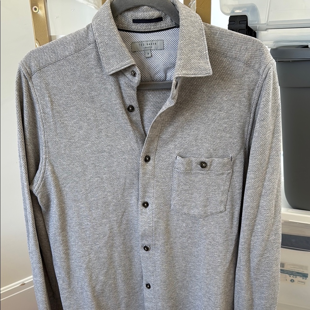 Ted Baker London Gray Casual Button Down Shirt